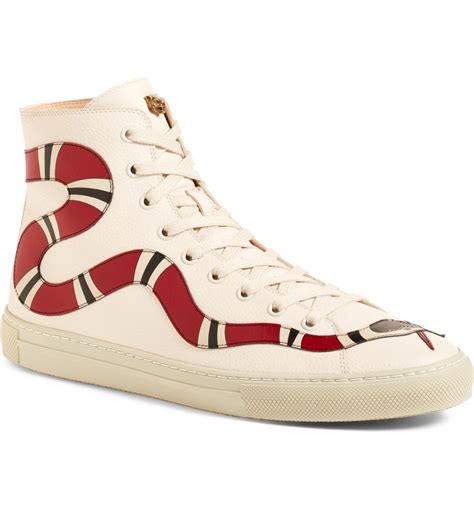 gucci leather high top sneakers|Gucci snake high top sneakers.